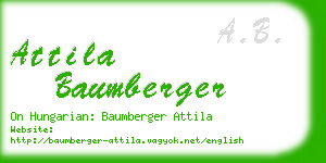 attila baumberger business card